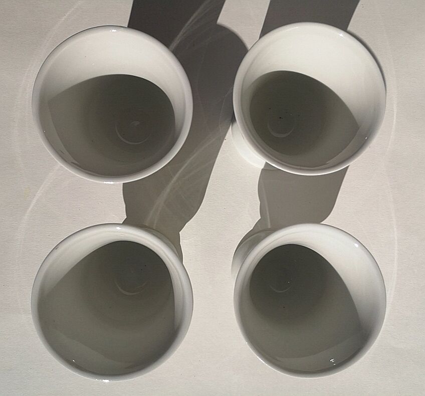 Half mazagrans, porcelain cups