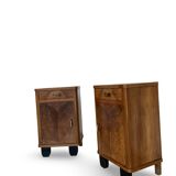 Tables de chevet italiennes élégantes de style art déco des années 1940/1950.