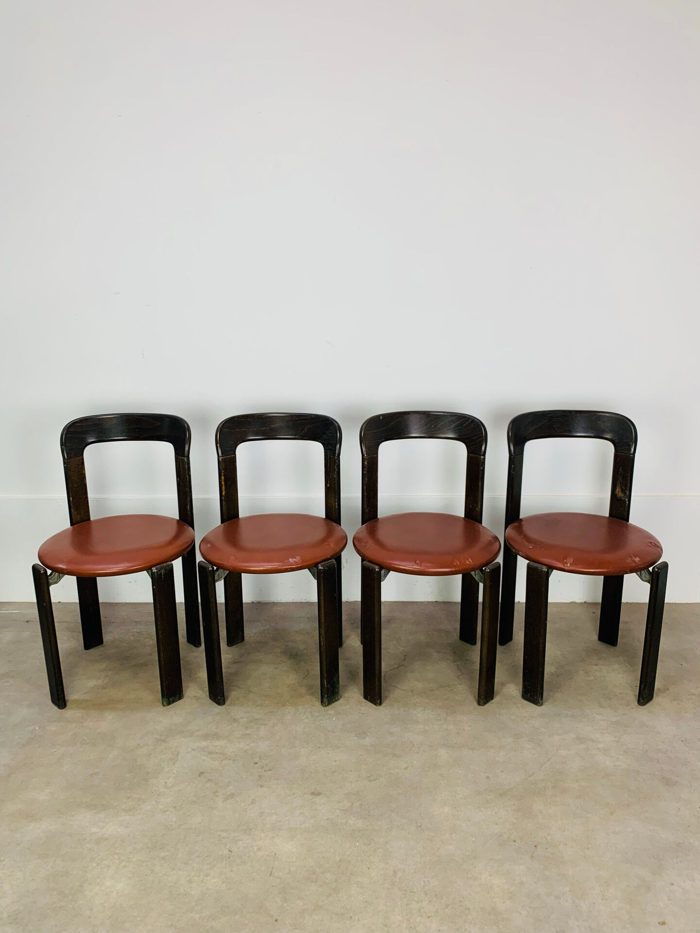 4 Bruno Rey chairs for Dietiker, workshop "Chair from Stein am Rhein"