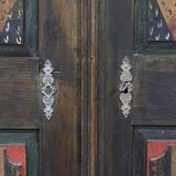 Painted Folk Art Bridal Cupboard