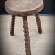 Tripod stool with turned feet