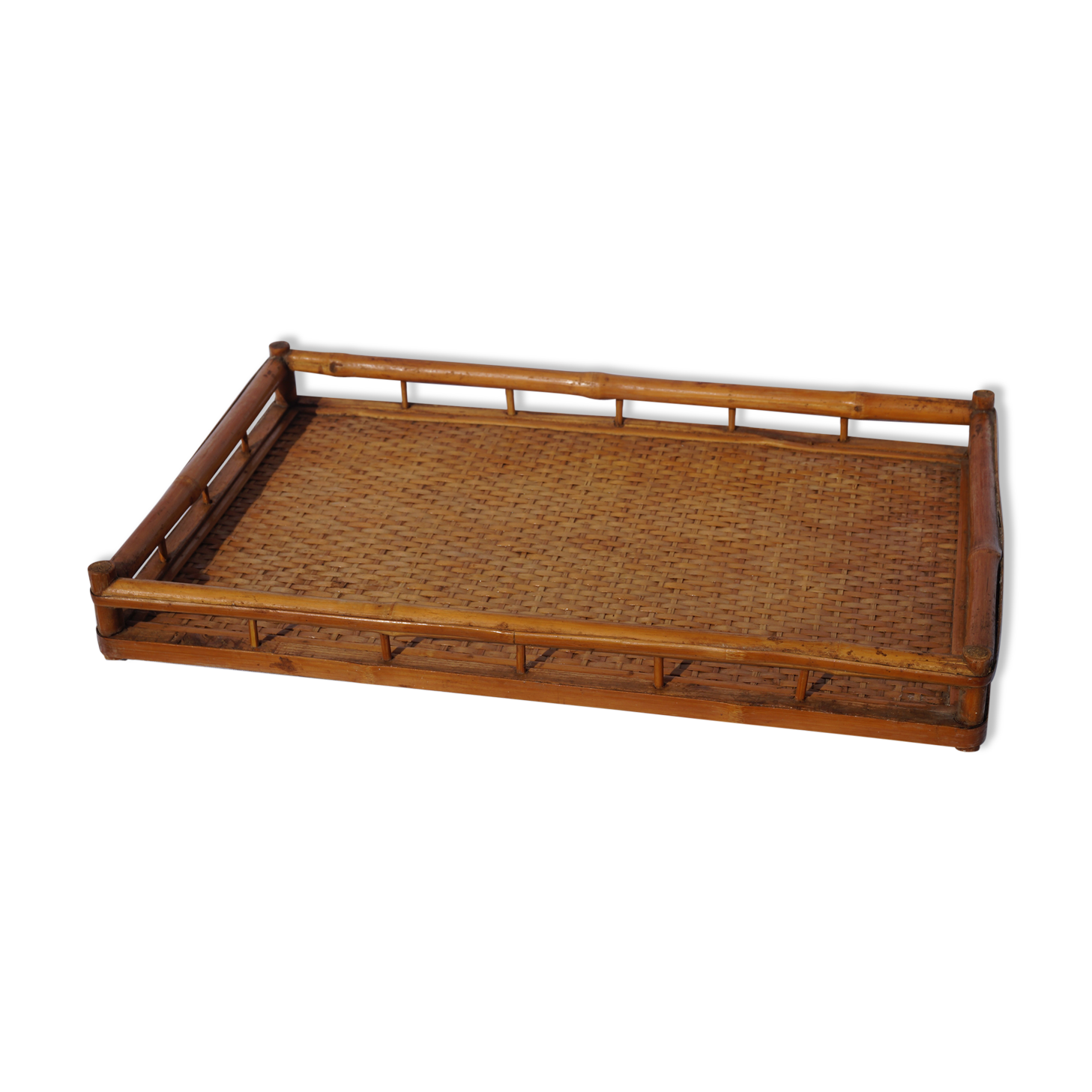 Tray in bamboo and wood