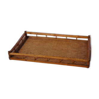 Tray in bamboo and wood