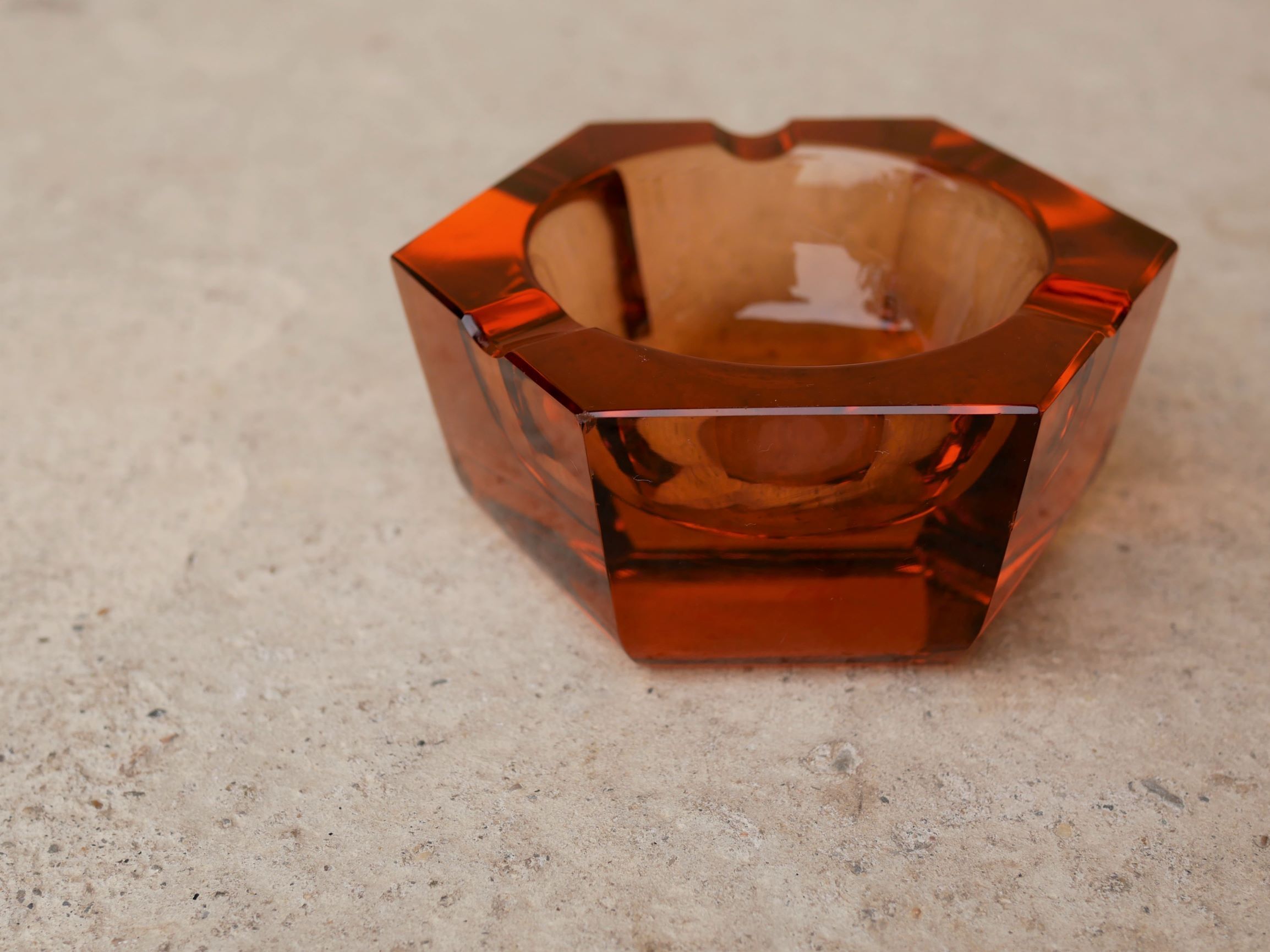 Vintage glass ashtray