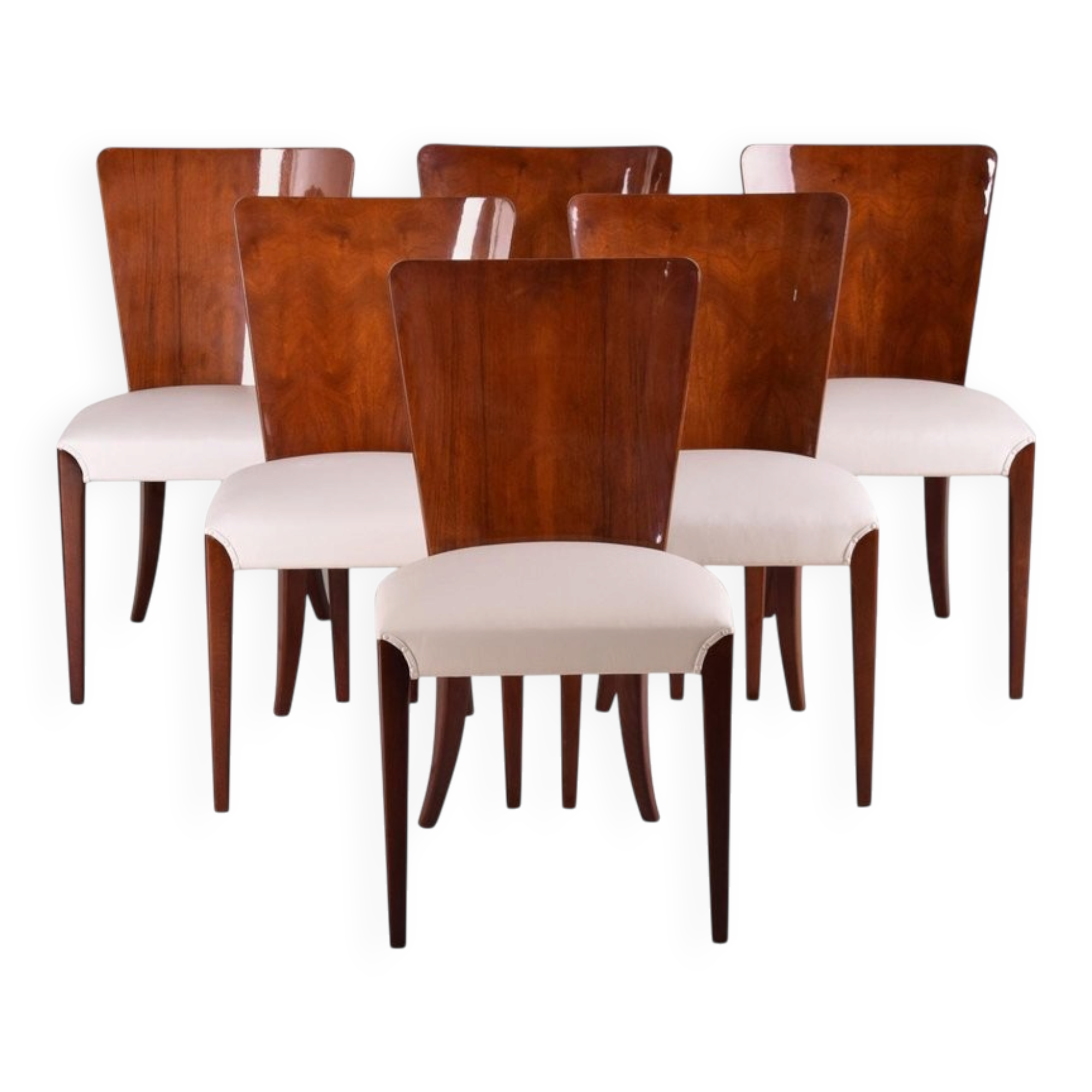 Art Deco Chairs attributed to J. Halabala for Up Závody, Czech, 1940s, Set of 6