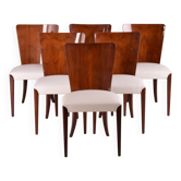 Art Deco Chairs attributed to J. Halabala for Up Závody, Czech, 1940s, Set of 6