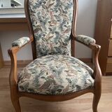 Louis Philippe armchair with wood pigeon motifs