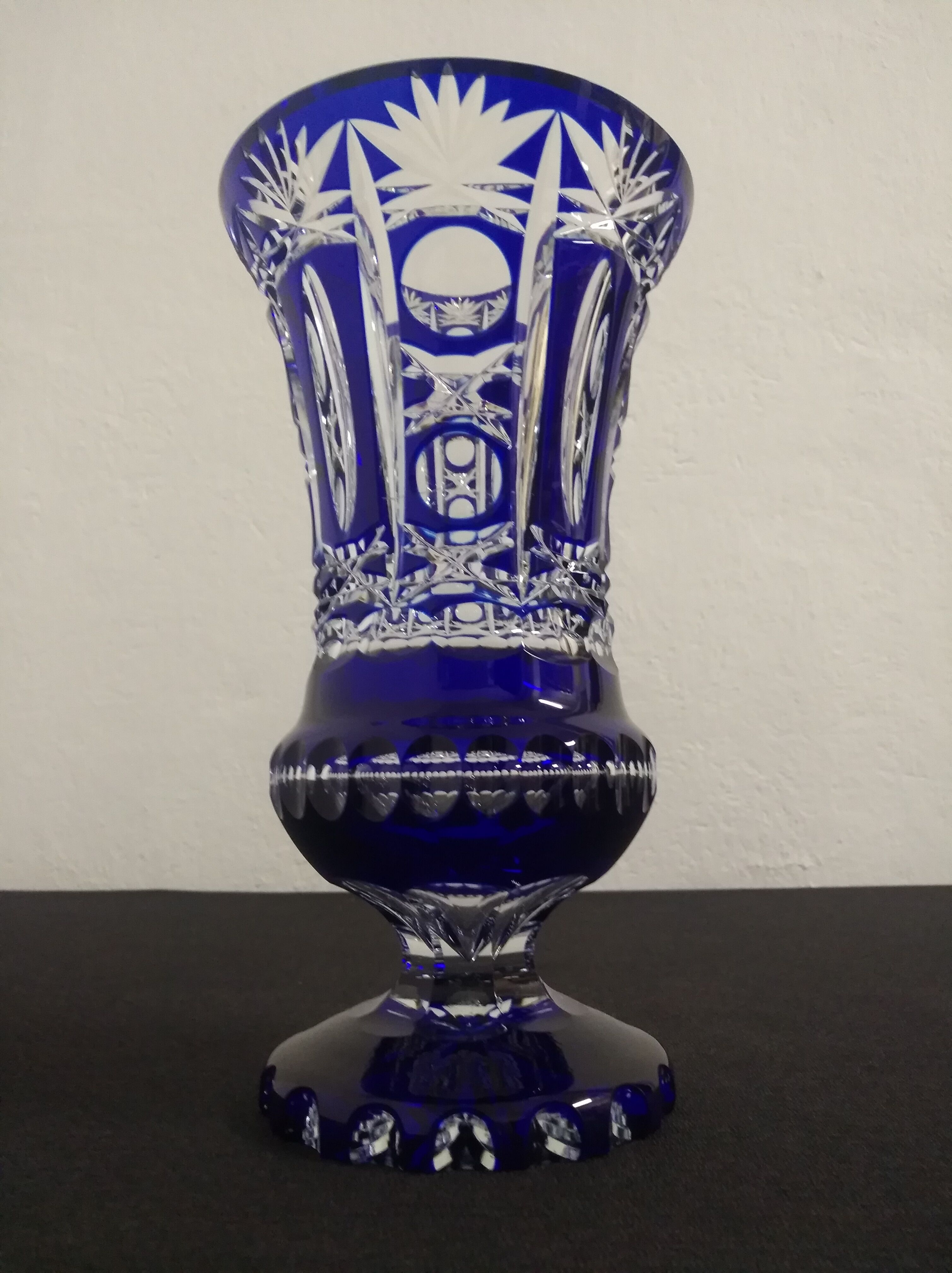 Cut crystal vase