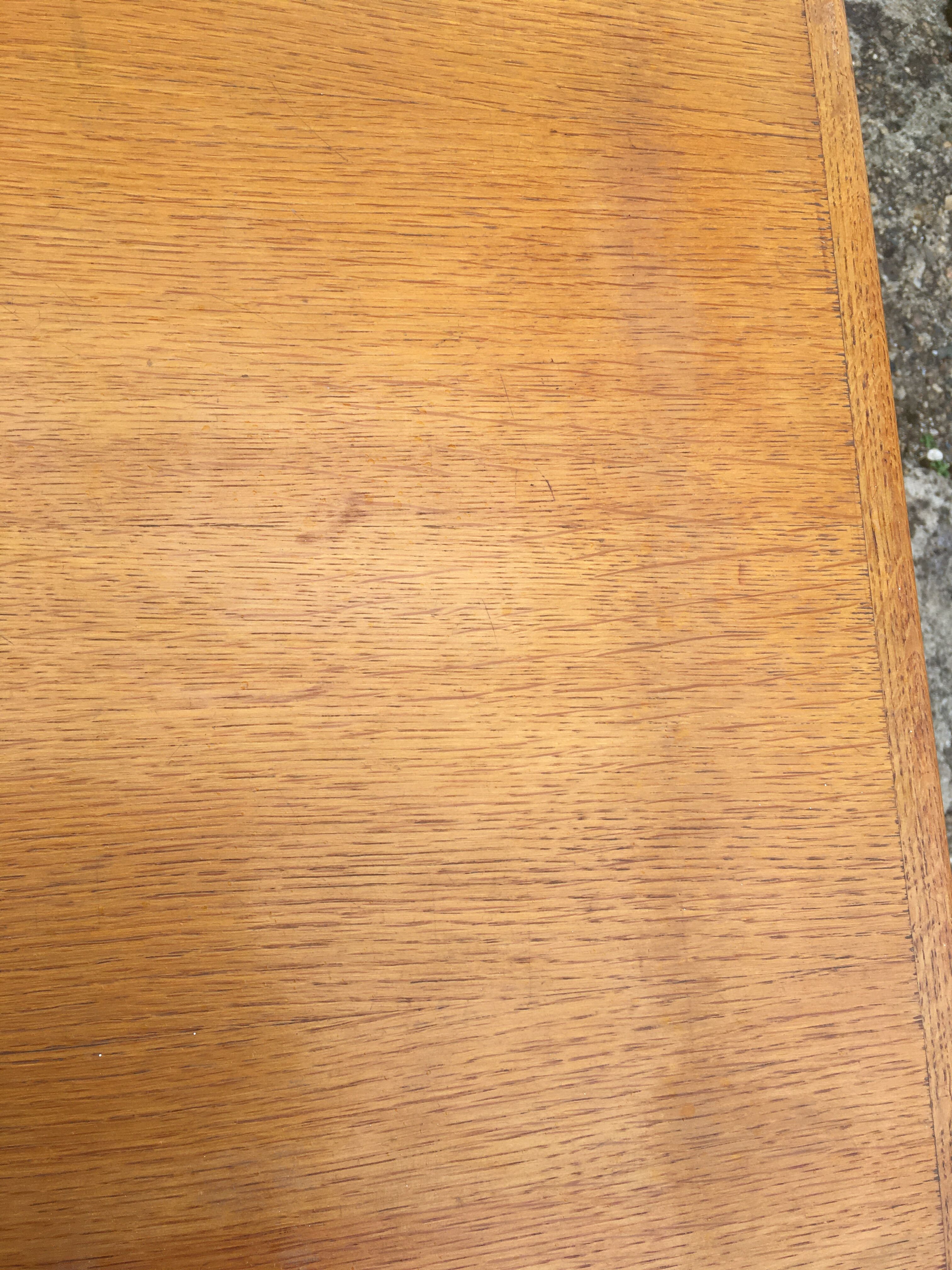 Vintage desk with Scandinavian-style wooden sled feet