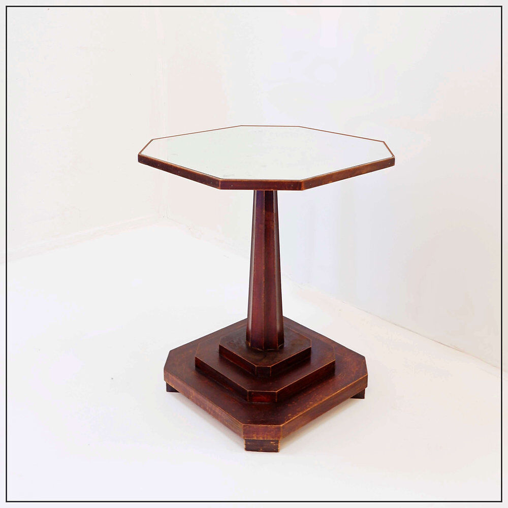 Table piédestal octogonale art déco française - années 1930