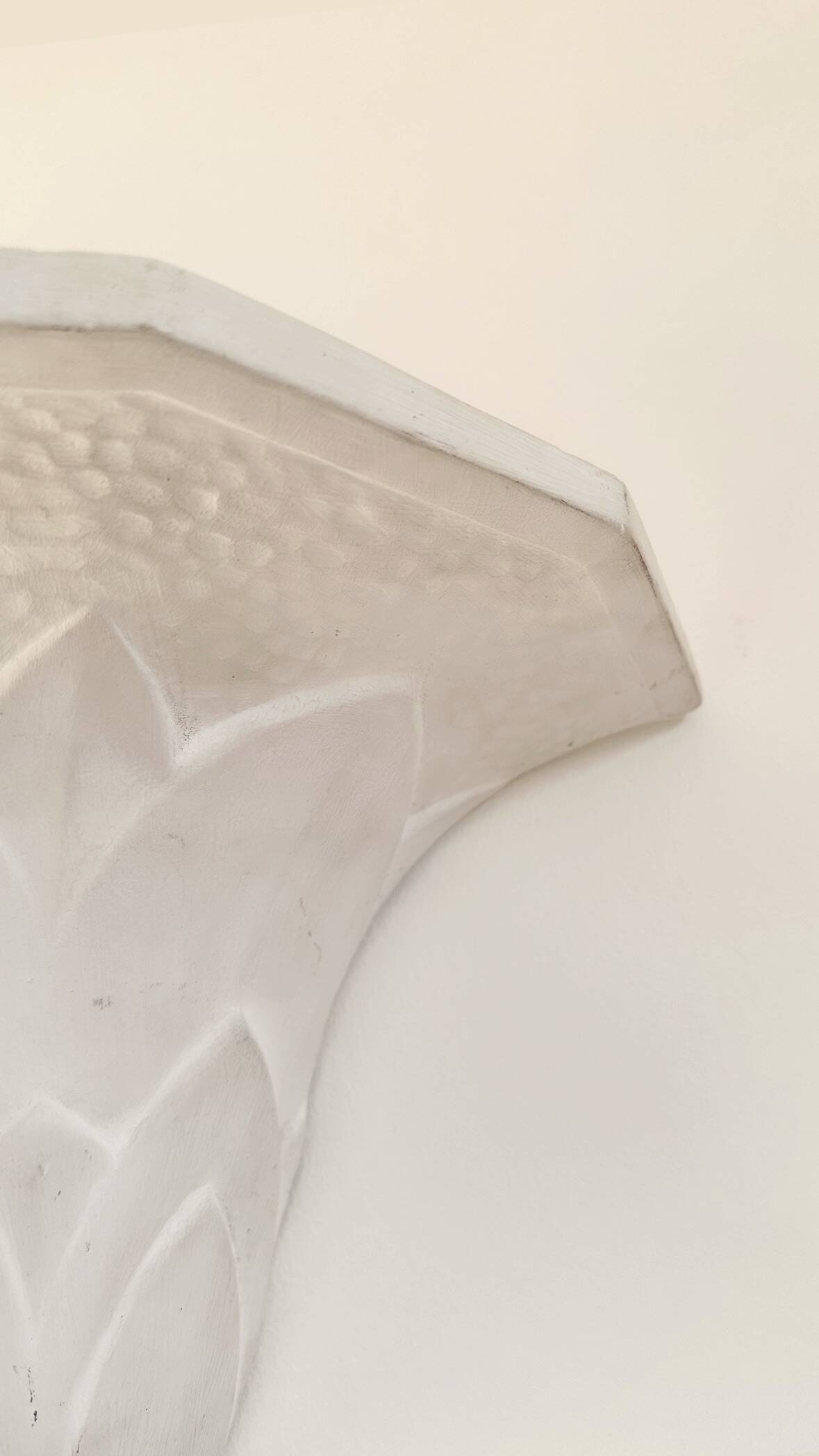 Pair of plaster wall sconces, palmette decoration, 20th century