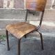 Set of 4 industrial chairs vintage school communities mullca 60s