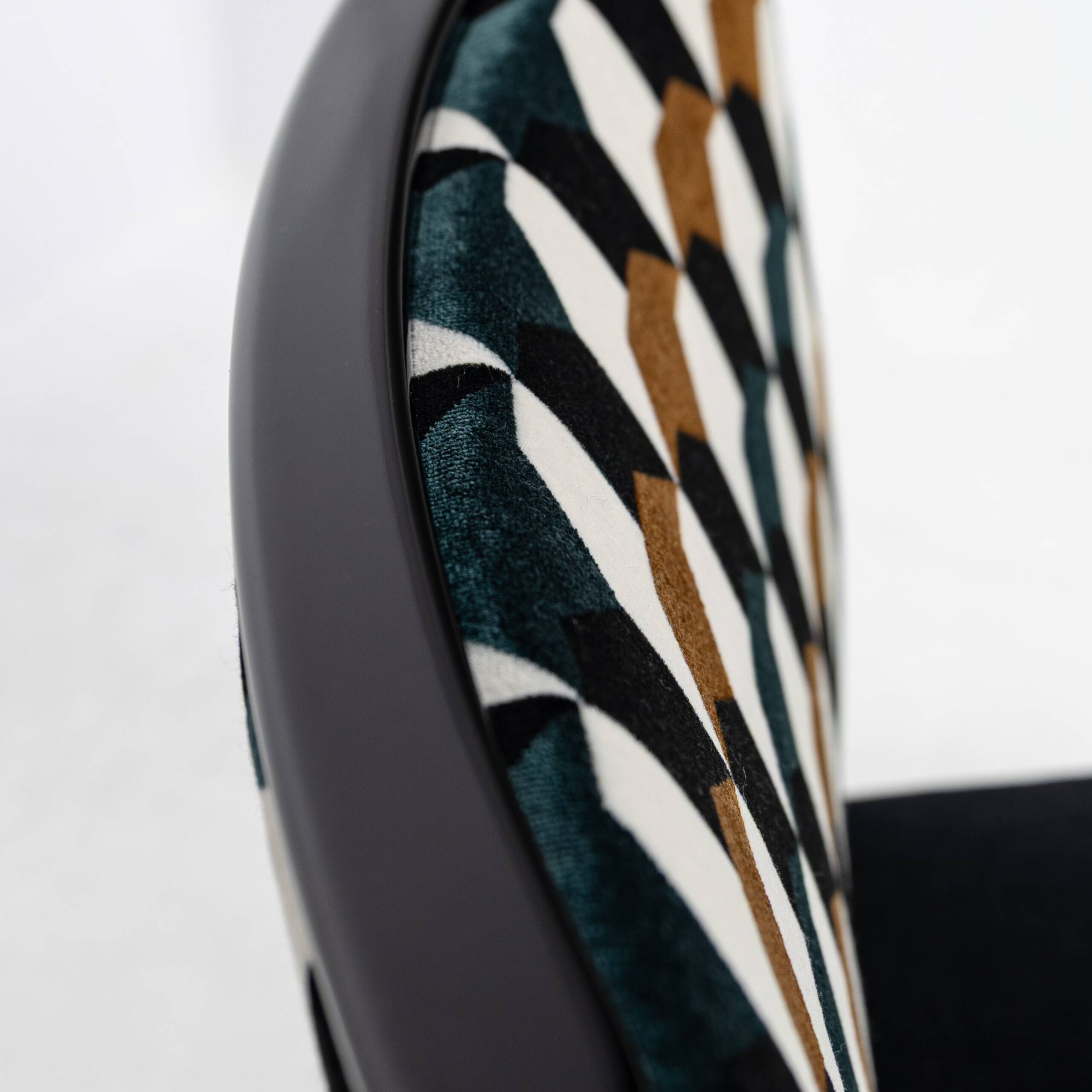 Art Deco modernist chairs in black beech, Alfons Kotschi - 1930-1940