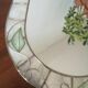 Mirror in real mother-of-pearl and brass