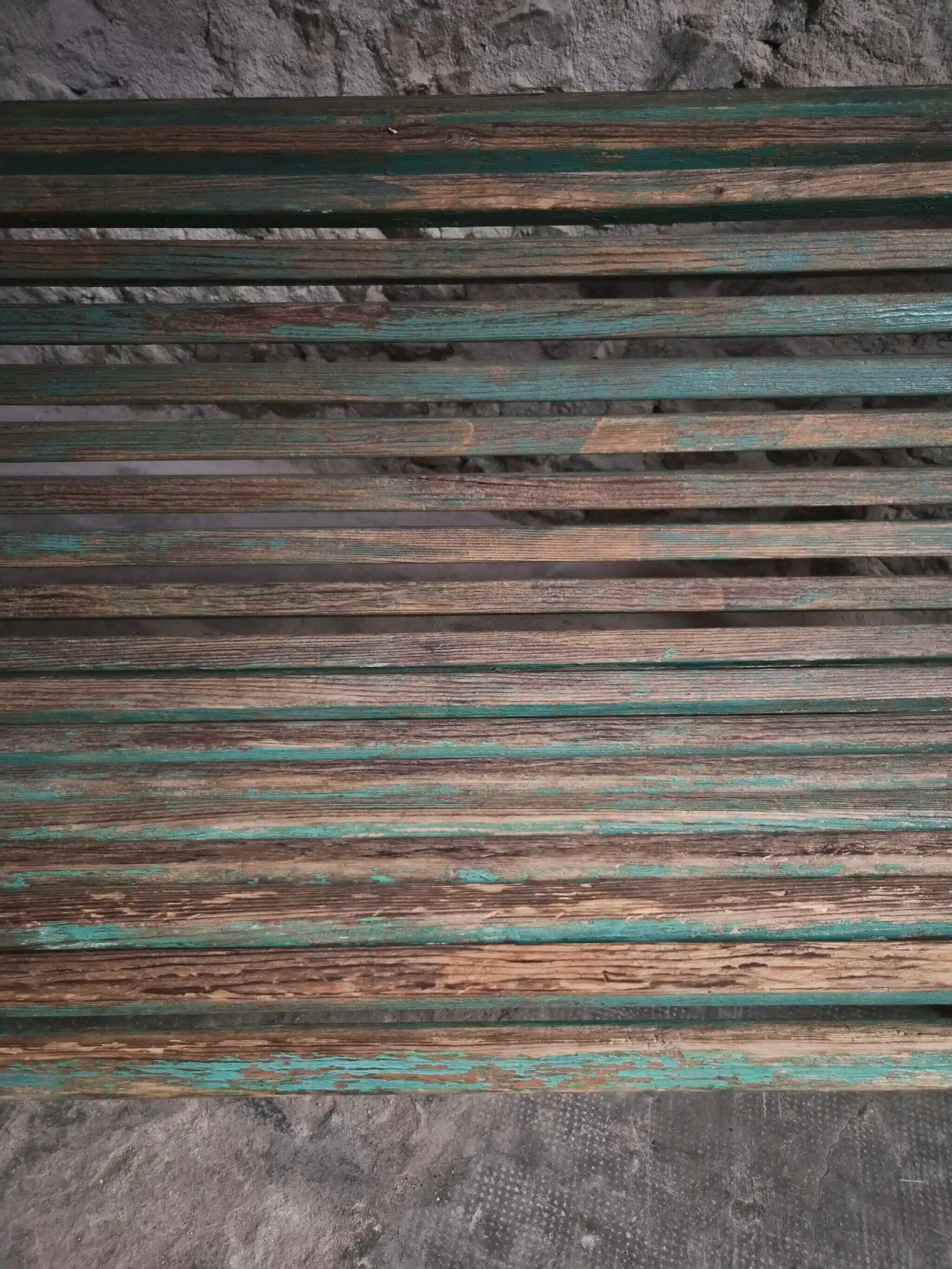 French garden bench in wood and iron, 1950s