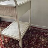 Vintage rattan bedside table from the 70s and 80s