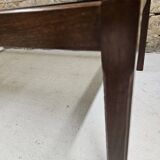 Teak coffee table with smoked glass 1970"