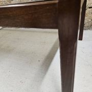 Teak coffee table with smoked glass 1970"