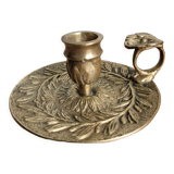 Brass cellar rat candle holder