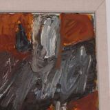 Original Swedish oil on canvas – “Fjällsida” by Sixten Fager – vintage & framed – 45 × 75.5 cm