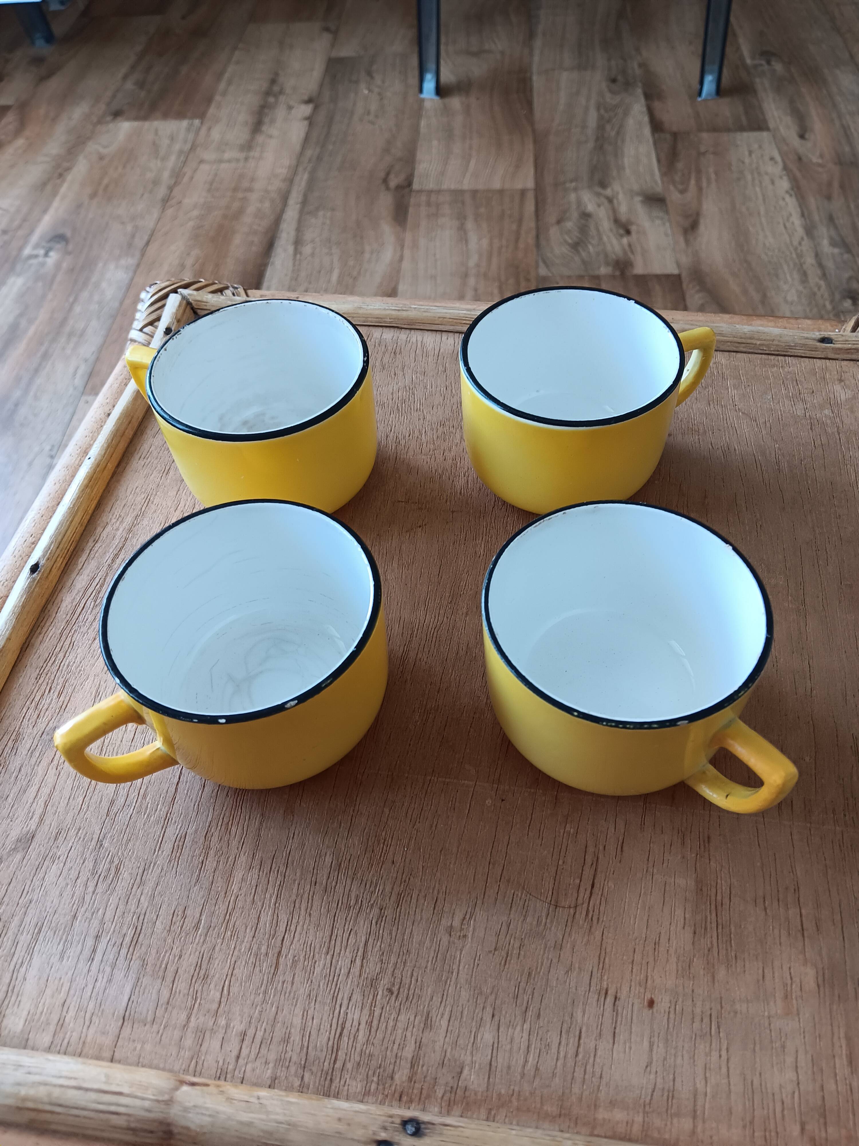 Antique coffee cups Digoin & Sarreguemines