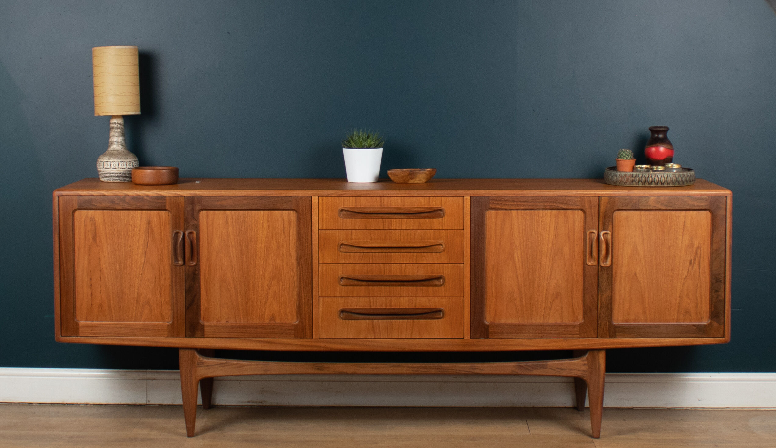 Long Restored Teak Retro 1960s G Plan Fresco Long John Mid Century Sideboard