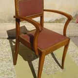 Art Deco bridge chair and 2 matching chairs