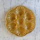 Set of 6 digoin Sarreguemines oyster plates in mustard yellow slurry