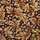 1960s German acrylic runner with gold and brown foliate 2.2' x 10.9' - 1C1288