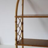 Rattan wall shelf