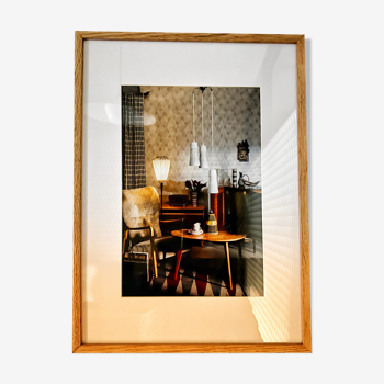 Finnish design interior framed photo in color