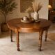 Louis-Philippe XIXth century demi-lune console table in solid walnut – seats 6 people.