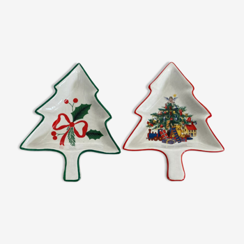 Coupelles sapin Noel Lancel porcelaine