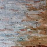 The tide gauge, oil on wood, seascape in Marseille, 20th century