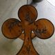 Art nouveau table with a pyrograved decoration