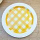 Round plate Sarreguemines yellow tiles