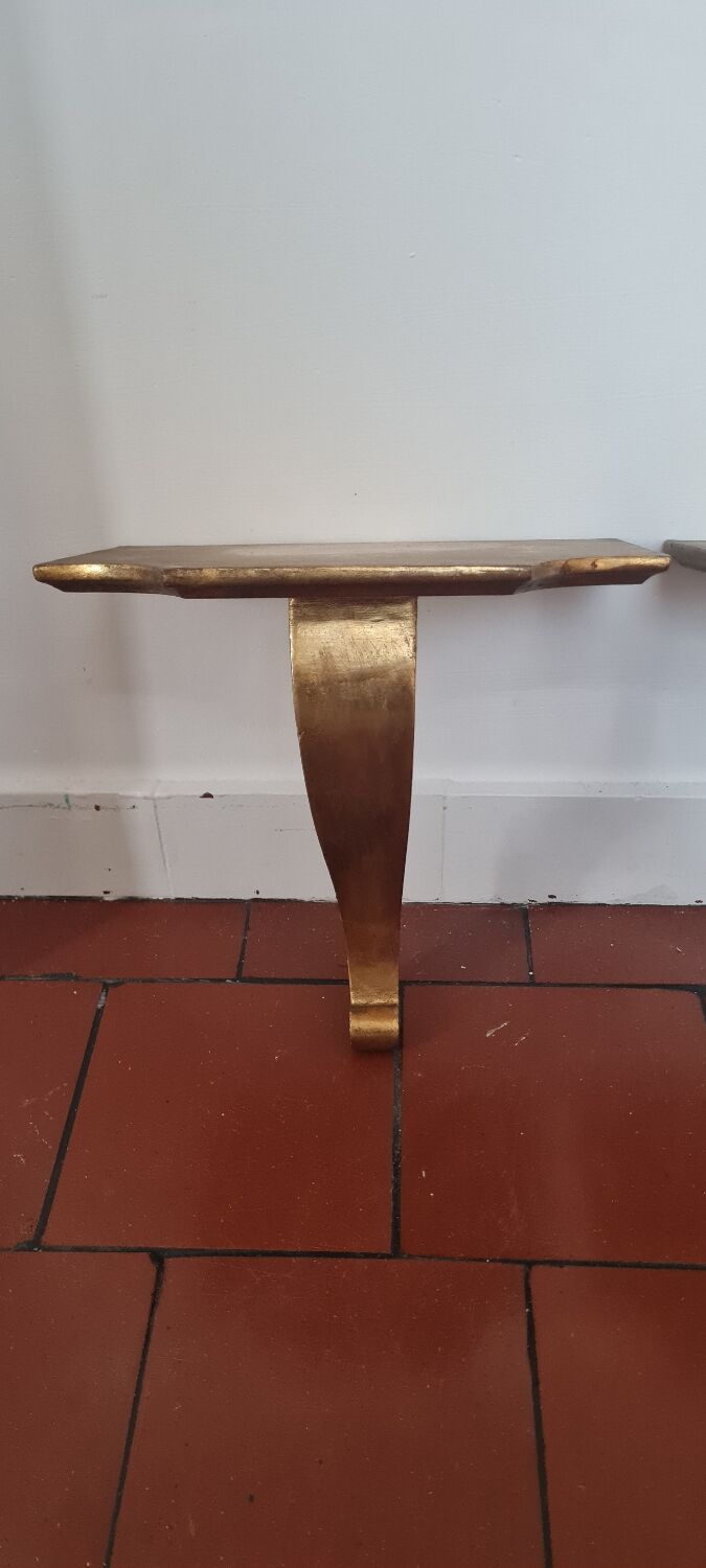 Pair of Florentine wall shelves