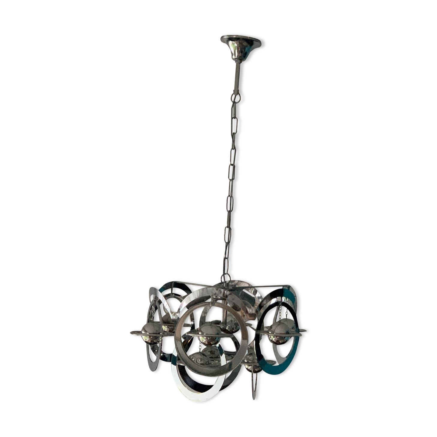 Chandelier planets Saturns, Space age, Italian design 1970