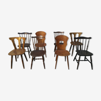 Mismatched bistro chairs