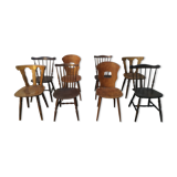 Mismatched bistro chairs