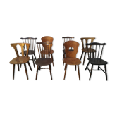 Mismatched bistro chairs