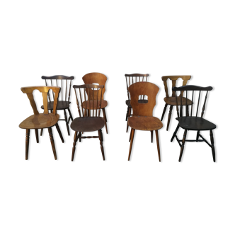 Mismatched bistro chairs