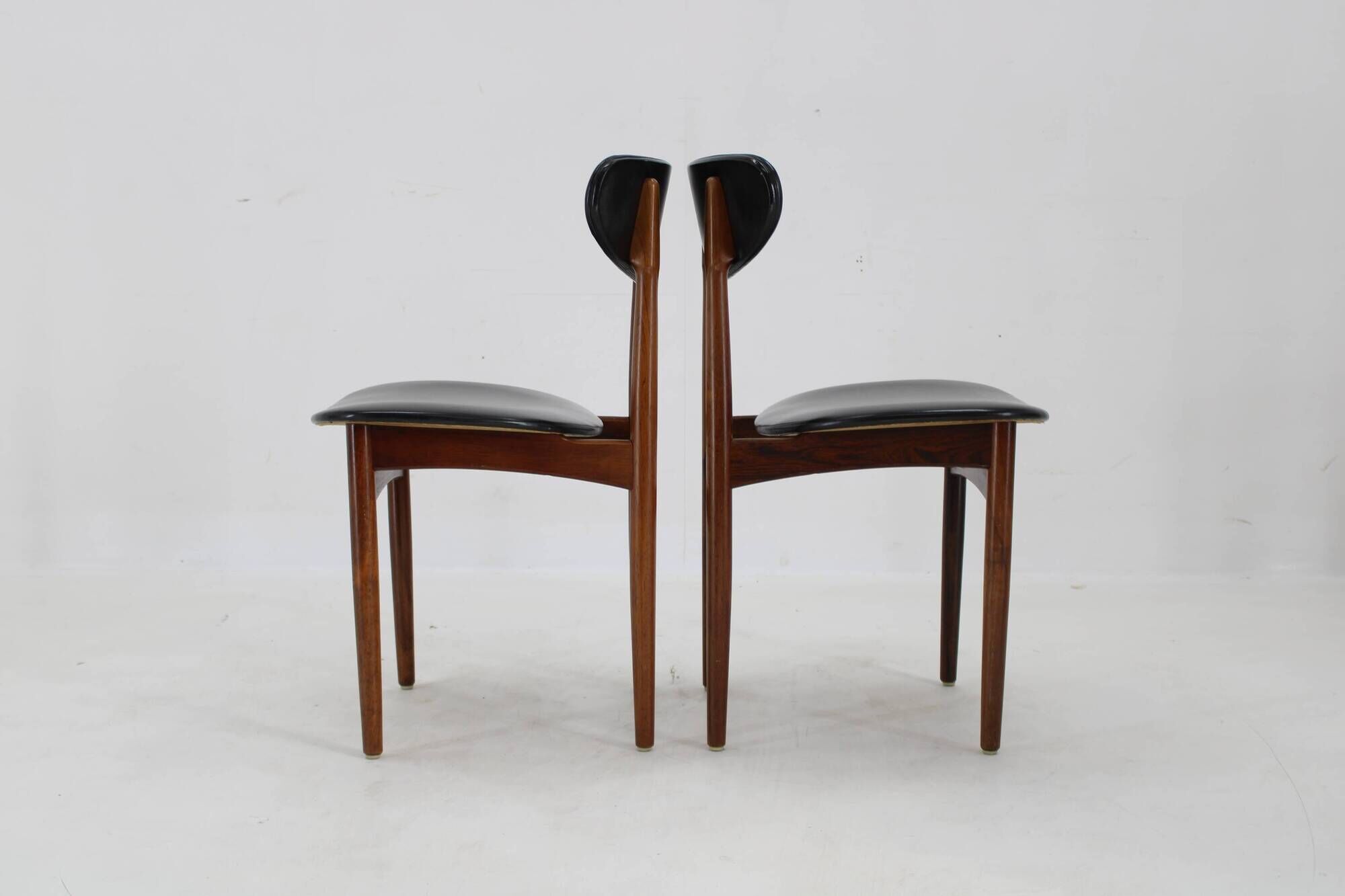 1960s Set of Six Scantic Mobelvaerk Dining Chairs in Leatherette, Denmark
