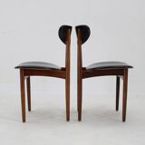 1960s Set of Six Scantic Mobelvaerk Dining Chairs in Leatherette, Denmark