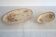 2 serving dishes Terre De Fer Gien model Mai around 1900