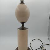 Large brass and glass lamp