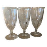 3 bistro glasses
