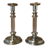 Pair of vintage brass candle holders