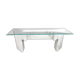 Vintage white marble console table Italy, 1980s