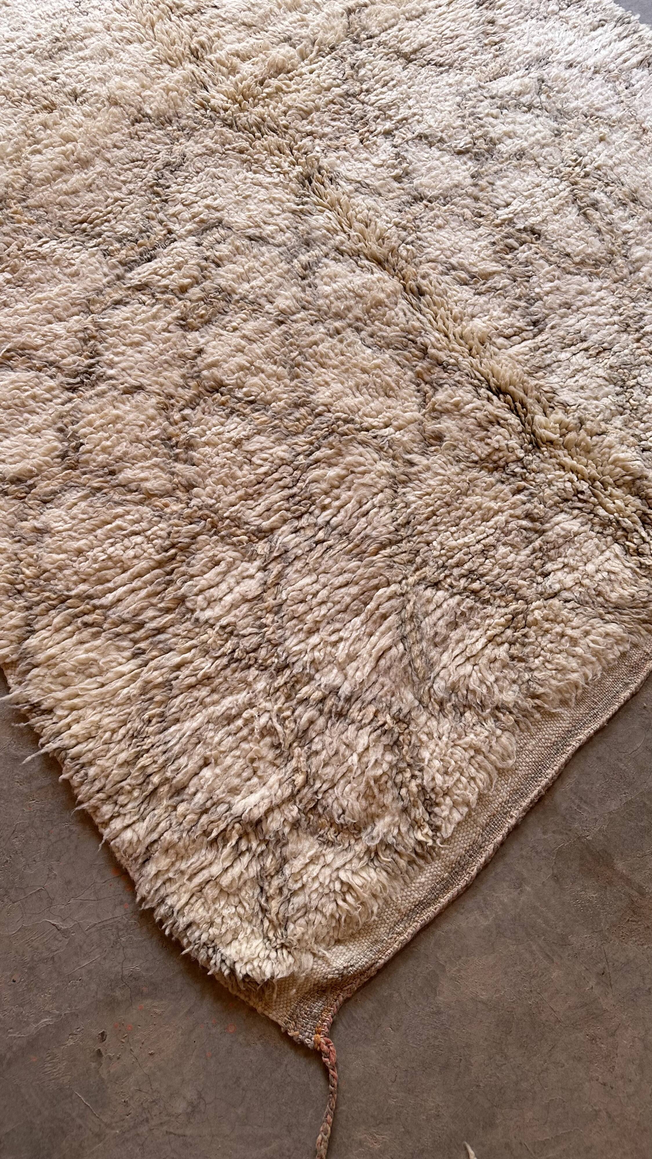 Talsint Beige Moroccan Rug - 350 x 158 cm